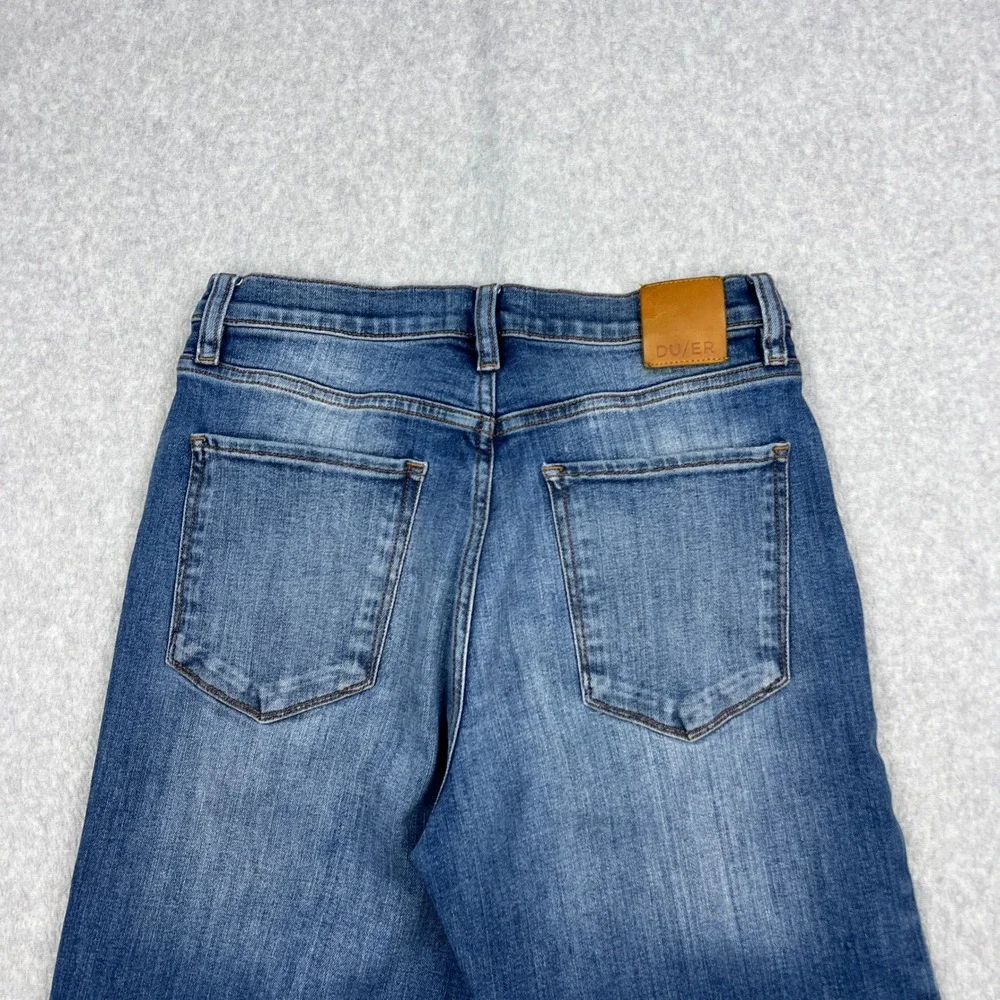 DU/ER Performance Denim+ High Rise Straight Jeans Womens 27 Blue Loose Stretch